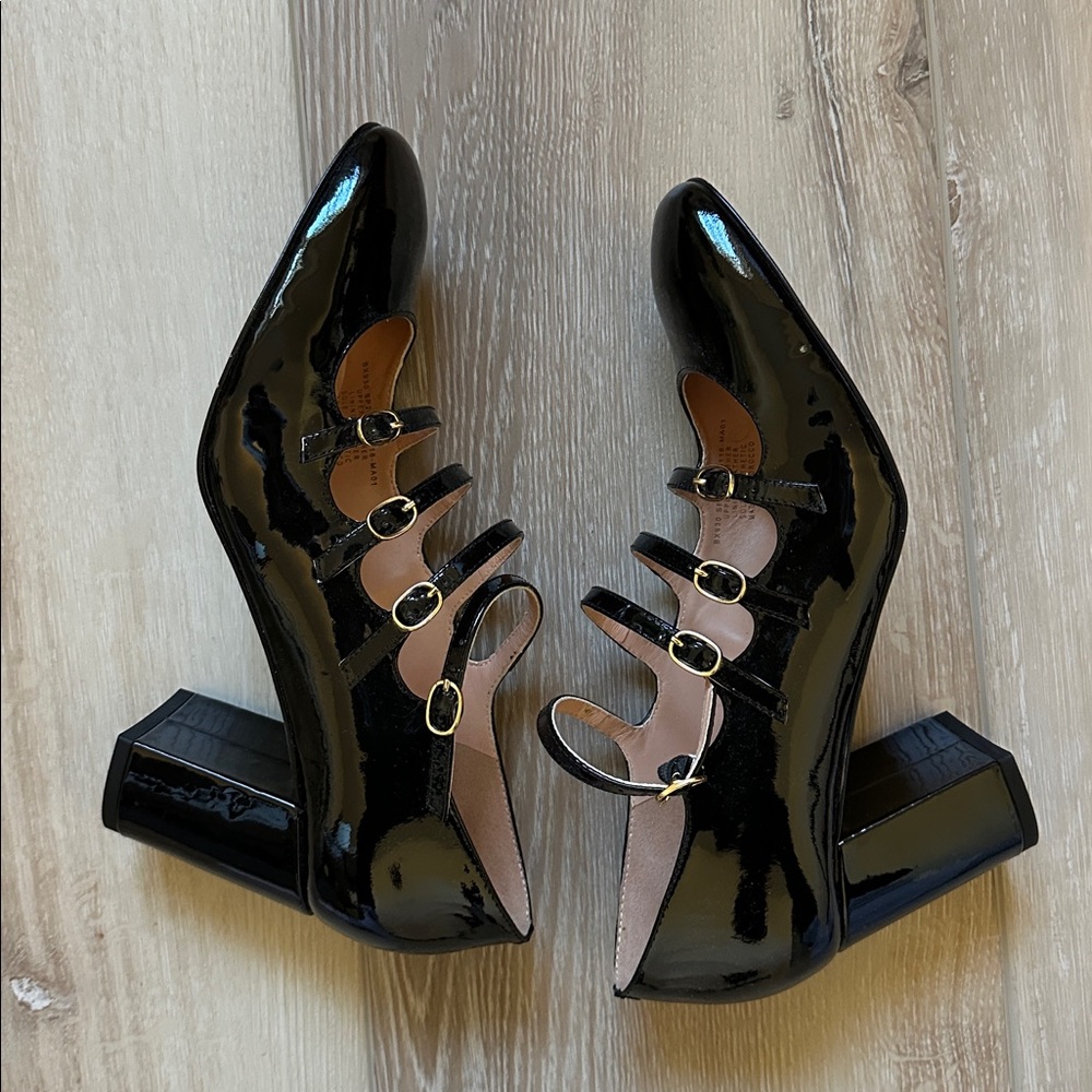 J Crew Maisie Multi Strap Heels in Patent Leather - Picture 4 of 9